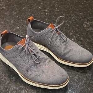 Men's Cole Haan Gray Knit Oxford Shoes Size 8